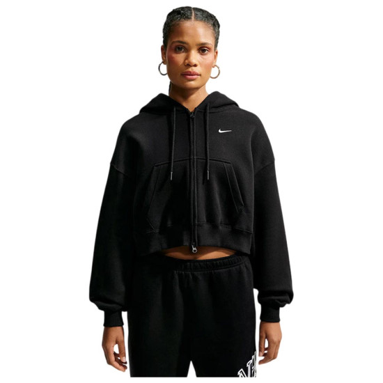 Nike Γυναικεία ζακέτα Studio Fleece Oversized Cropped Full-Zip Hoodie